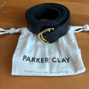 Parker Black Belt with Gold Buckle